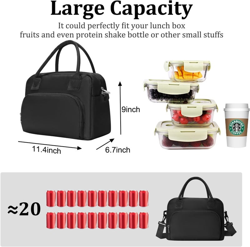 MEXS Insulated Lunch Bag for Women Men Large Reusable Lunch Box Adult Leakproof Portable Cooler Tote Bags for Work Picnic - Image 2